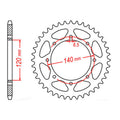 MTX 487 Steel Rear Sprocket #520 (11-186)