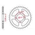 MTX 834 Steel Rear Sprocket #420 (11-2U2)