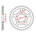 MTX KTM 50 Hornet Lightweight Steel Rear Sprocket #415 (11H-KM3)