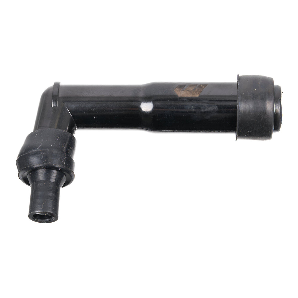 Whites Spark Plug Cap - Replaces XB05F - Long Right Angle - Black