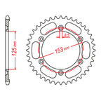 XAM Sprocket Kit Honda XR90L '17- 15/52 (OE#428) O-Ring
