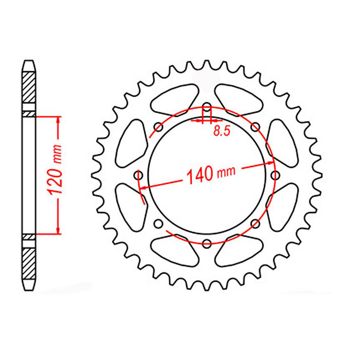 XAM Sprocket Kit Kawasaki KLR650 '22-'24 X-Ring - Gold 15/43