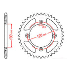 XAM Sprocket Kit Yamaha YZ80 SW '02- 14/47 O-Ring