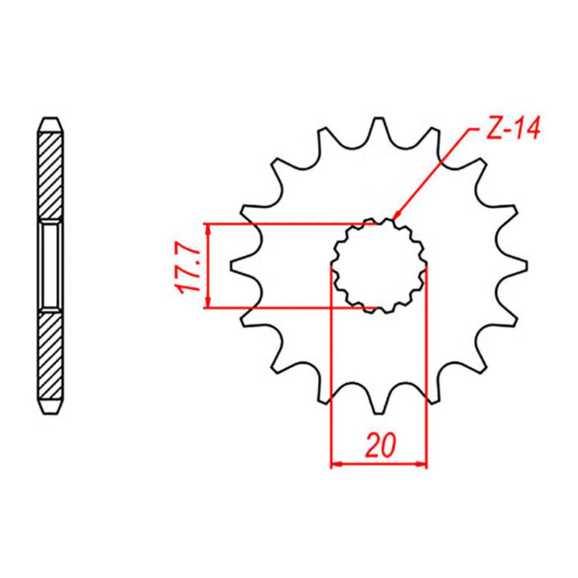 XAM Sprocket Kit Yamaha YZ125 '02-'04 13/49