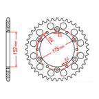 XAM Sprocket Kit Yamaha YZ/WR400F '98 NSDCG2 14/49