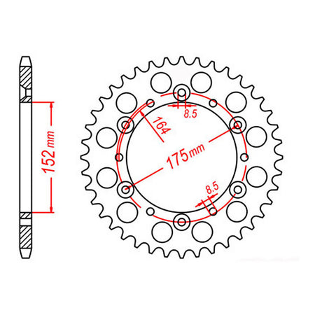 XAM Sprocket Kit Yamaha TT250 R '93-'95 - 520AX 14/43