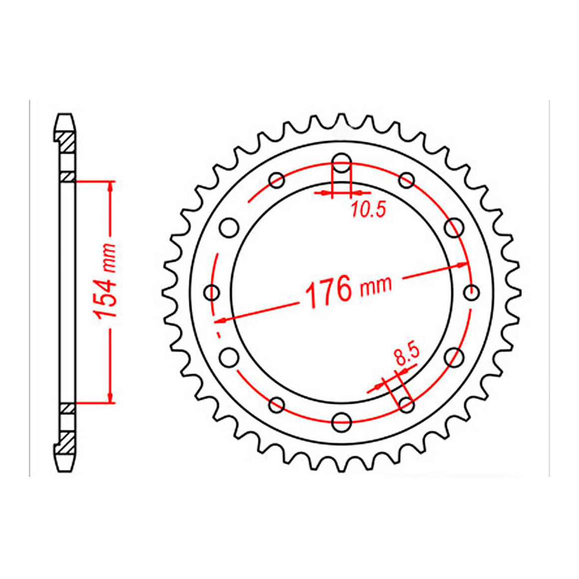 XAM Sprocket Kit Honda CB1000R/RA X-Ring 16/44