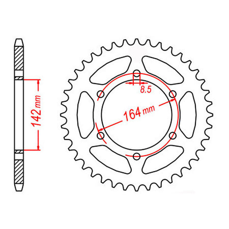 XAM Sprocket Kit HYOSUNG GT250R X-Ring Gold 14/46