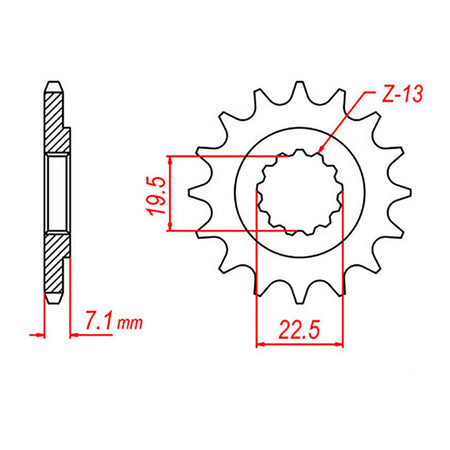 XAM Sprocket Kit Suzuki GN250 HD 15/41