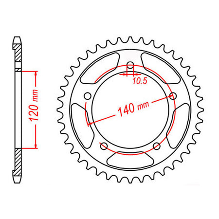 XAM Sprocket Kit Suzuki DL1000 V-Strom '02-'10 - 525AX 17/42