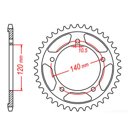 XAM Sprocket Kit Suzuki GSF1250S '07-'15 X-Ring Gold 18/43