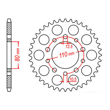 XAM Sprocket Kit Triumph Speed Triple '94-'96 (Double Side Side-arm) X-R 17/43