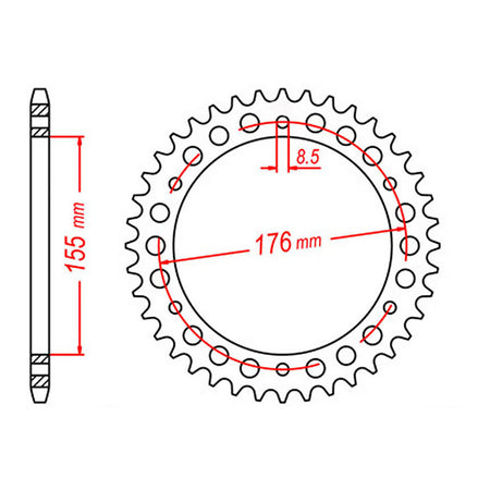 XAM Sprocket Kit Triumph Speed Triple 1050i '12-'15 X-Ring Gold 18/43