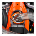 Zeta Exhaust Flange Guard - KTM / Husqvarna / GasGas 2-Stroke - Red