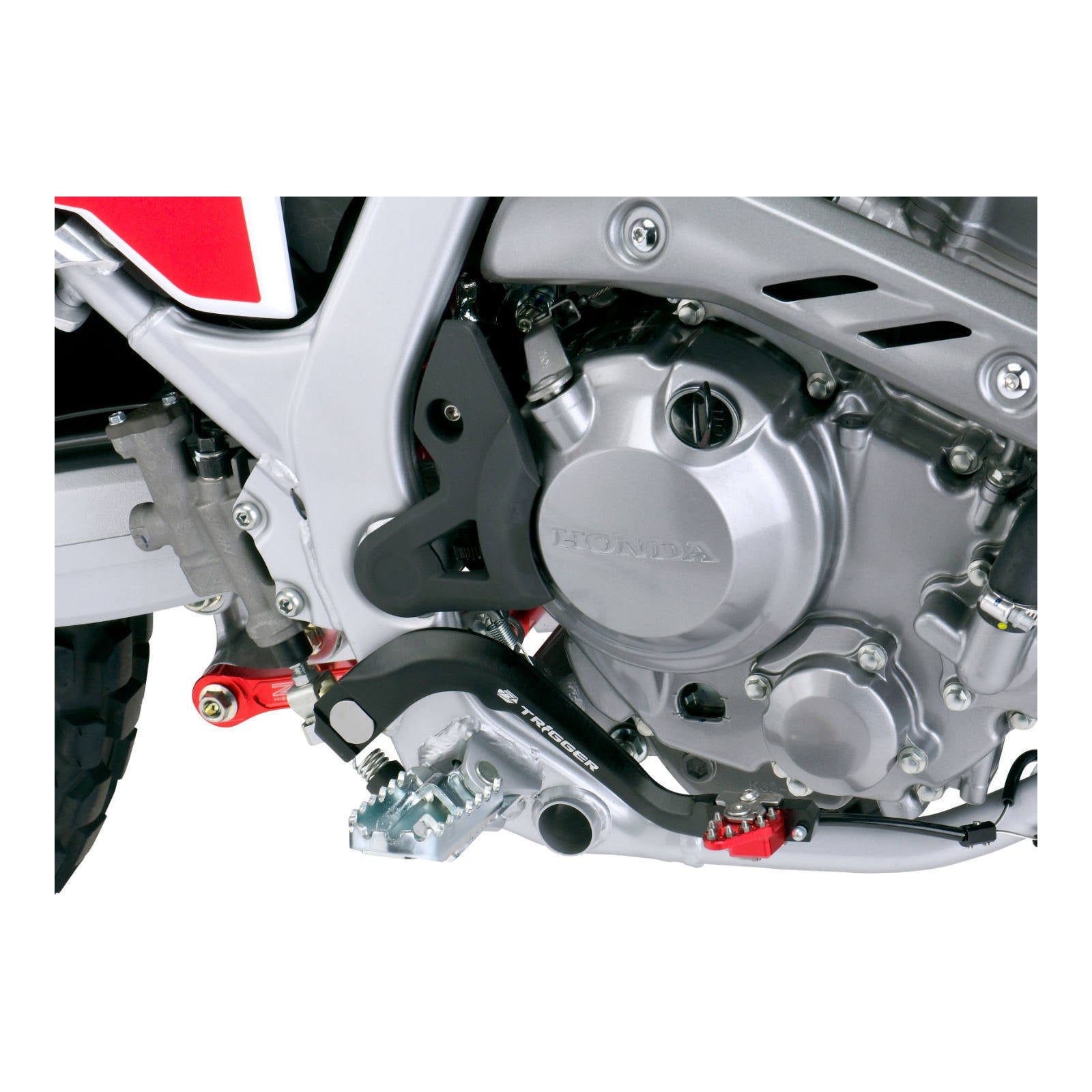 Zeta Trigger Brake Pedal - Honda CRF250L / CRF300L / Rally ('21-) - Red