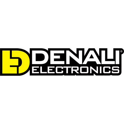Denali Electronics logo with a yellow and black design on a white background