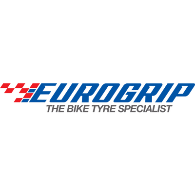 Eurogrip logo with text 'The Bike Tyre Specialist' on a green background