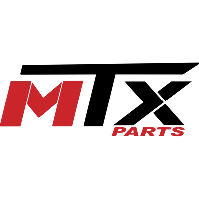 MTX Parts logo with red and black design on a white background