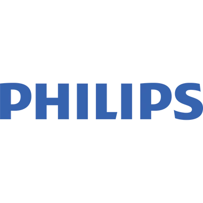 Philips logo in blue on a white background