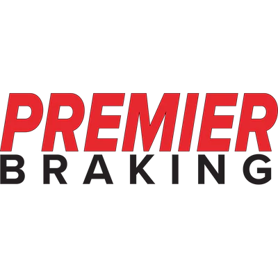 Logo of Premier Braking with red and black text on a white background