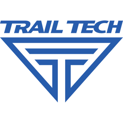 Trail Tech logo with blue text and design on a white background